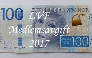 LVF Medlemsavgift 2017 etthundra kronor