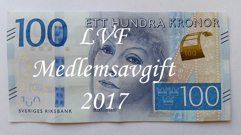 LVF Medlemsavgift 2017 etthundra kronor